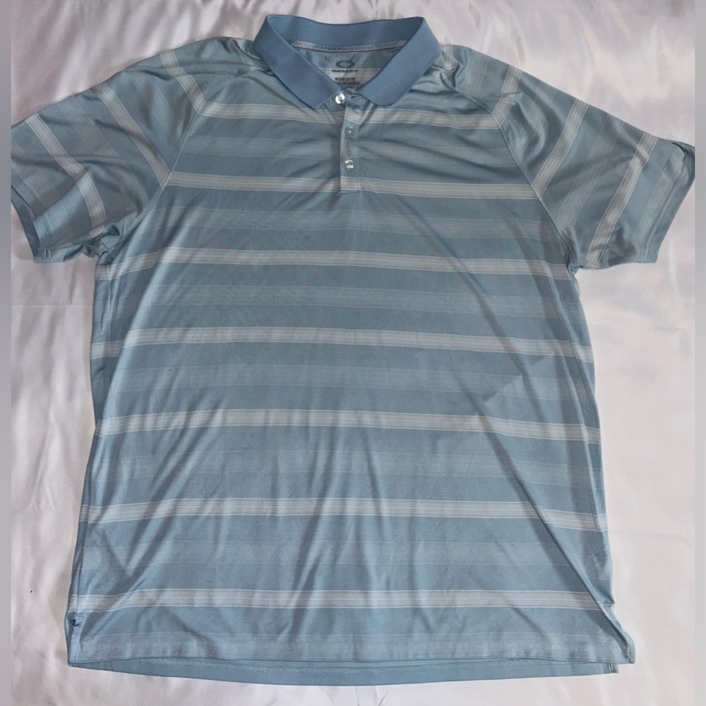 Oakley Striped Hydrolix Performance Golf Polo Size XXL